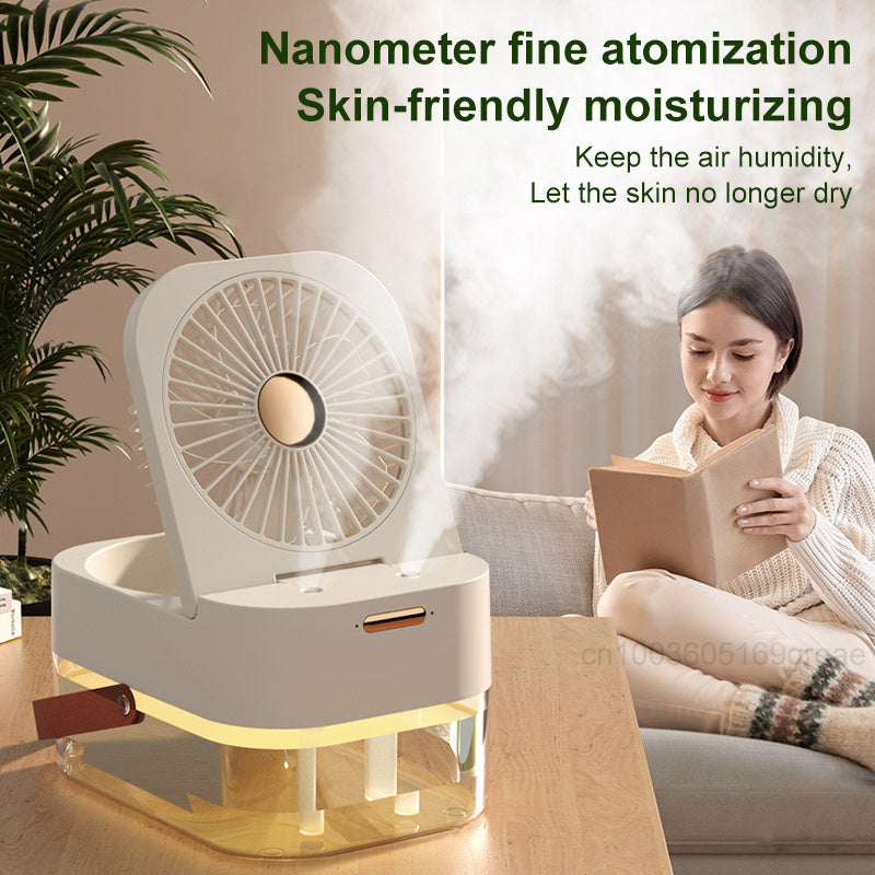 Humidifier Spray Fan Portable Fan Air Cooler Air Humidifier USB Fan Desktop Fan With Night Light For Summer Home Appliance