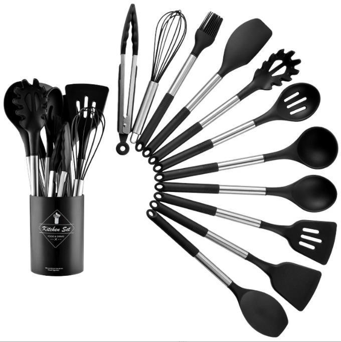 Heat Resistant Non-stick Pot Spoon Spatula Cooking Kitchen Tool Set