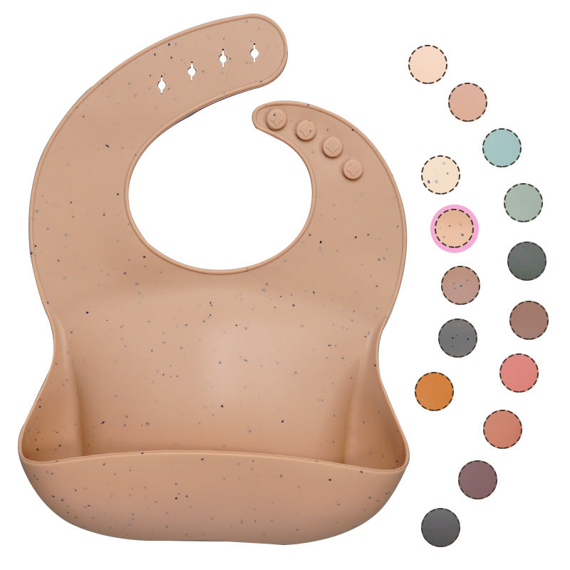 AROBA Soft Waterproof Silicone Baby Bib with Food Catcher