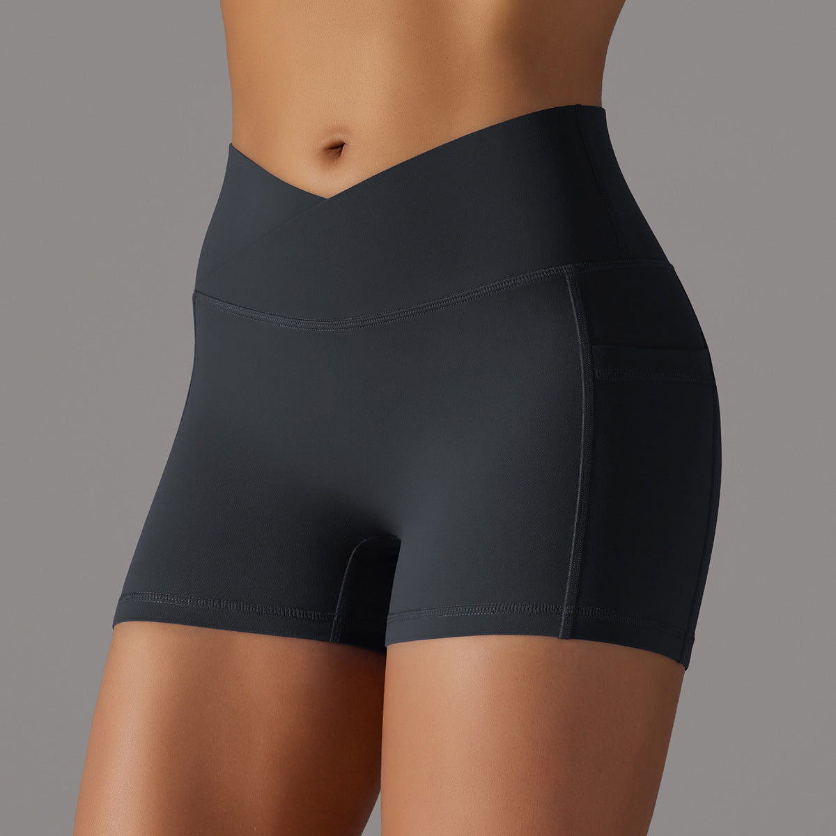 AROBA WOMEN Yoga Shorts With Phone Pocket