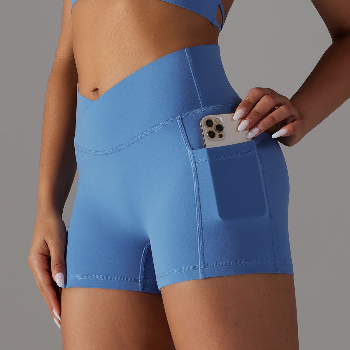 AROBA WOMEN Yoga Shorts With Phone Pocket